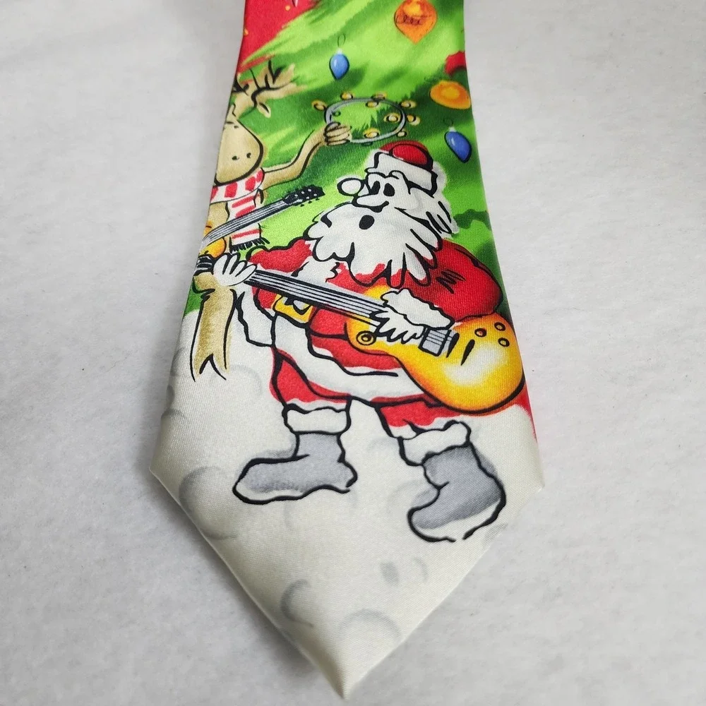 Jerry Garcia Merry Christmas Collection 60 Ties Mens Multi Santa Playing Guitar